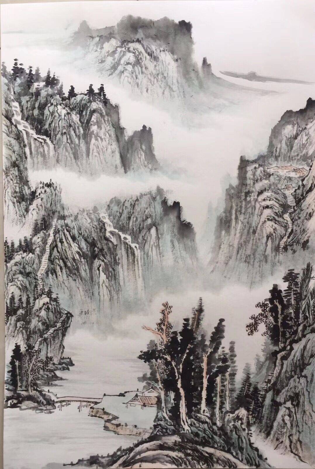 山东省著名山水画画家刘传军作品欣赏