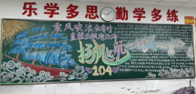 杭州新理想高中:"扬帆起航,筑梦未来"—高一第一期主题黑板报