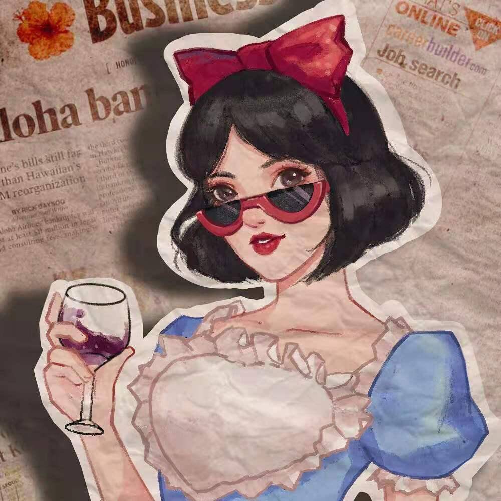 白雪公主复古风画报