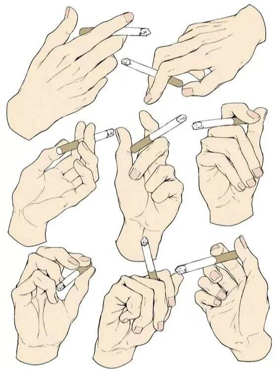 【绘画素材】手部姿势画法又来了