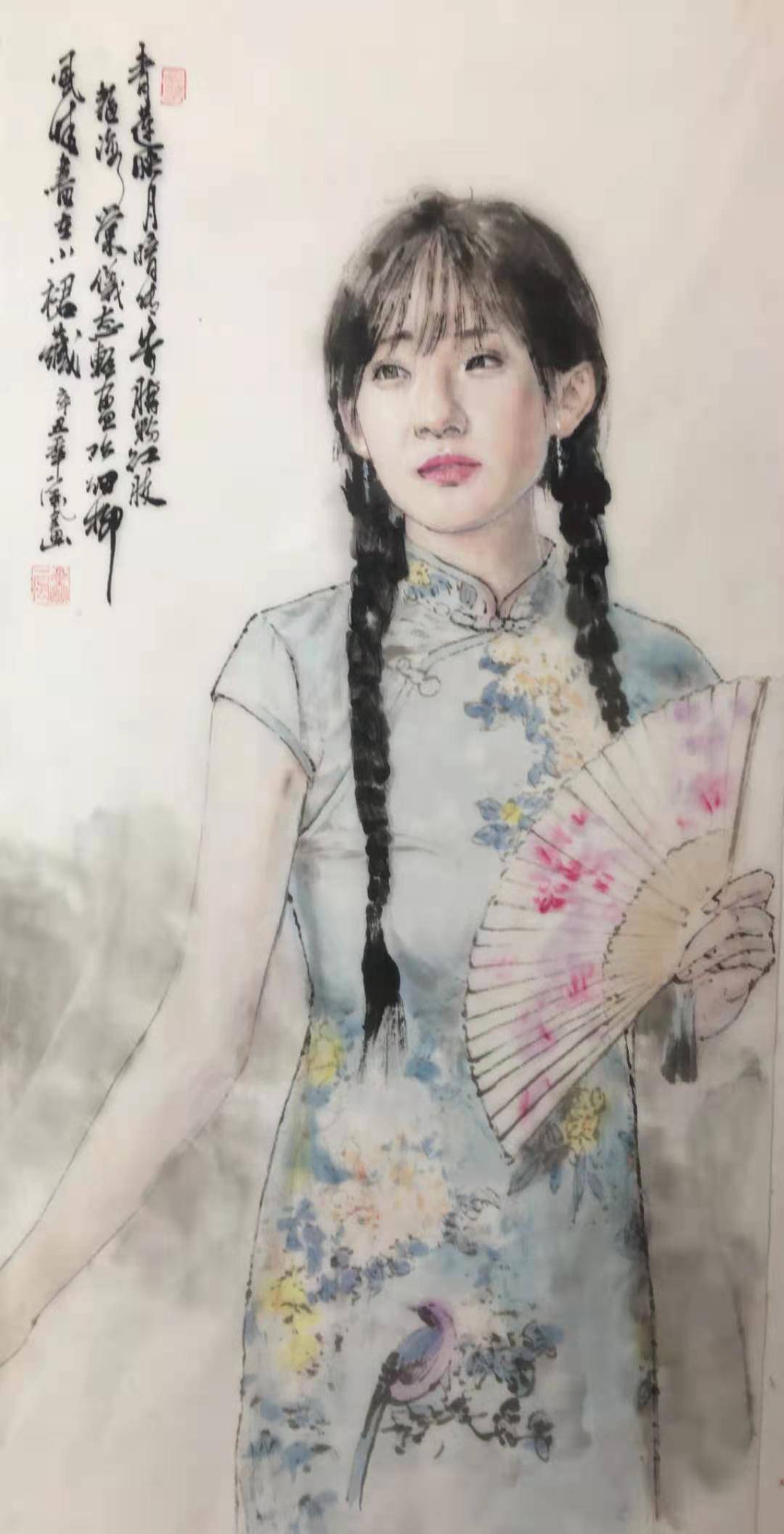 彩笔绘淡雅墨韵显风华观水墨人物画家李一风作品感