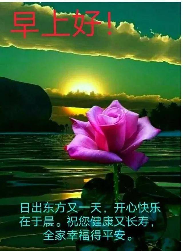 原创7张最新创意唯美中老年人早上好问候图片免打字聊天中老年人祝福