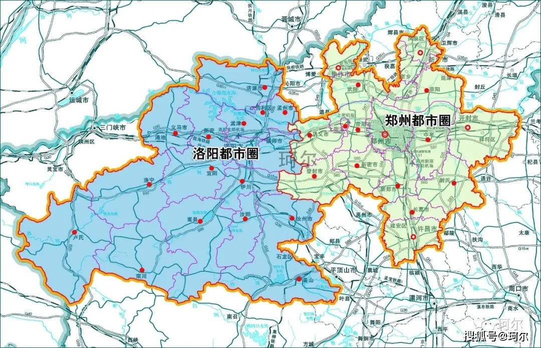郑州,洛阳双都市圈战略范围示意图 返回搜             责任编辑