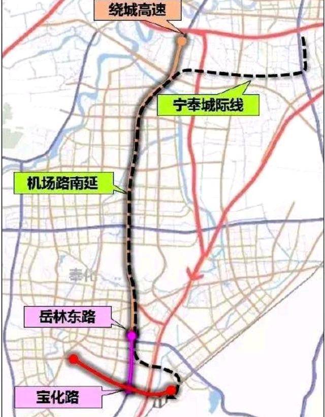 它把奉化城区,地铁站和火车站连成一体.二期连接奉化火车站.