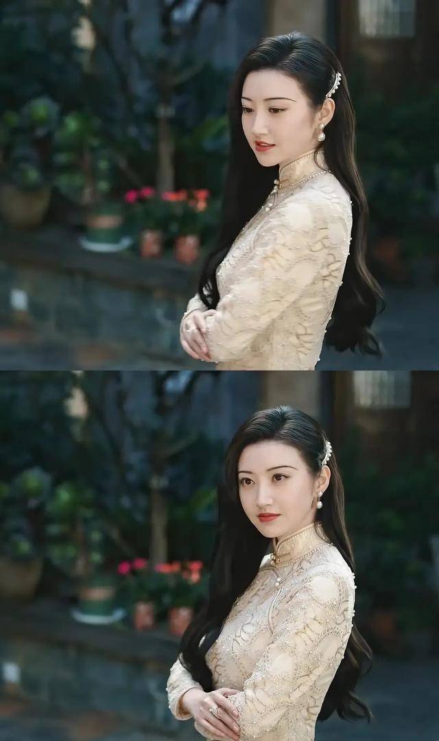 很多人入坑这部剧都是因为景甜的妆容和服化,她穿着旗袍站在那里就像