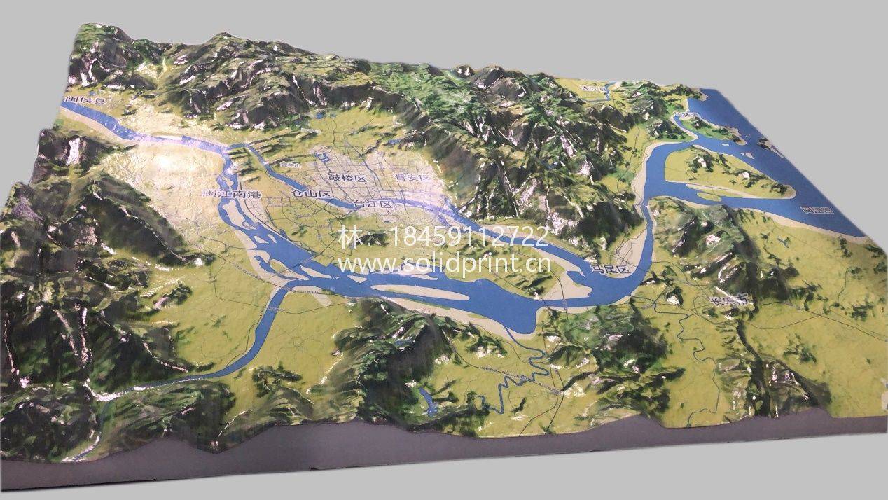 福州地形图模型