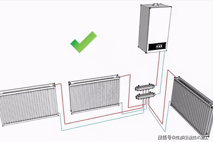 随着对暖气施工的经验沉淀以及技术上的规范,单管串联式几乎不再使用