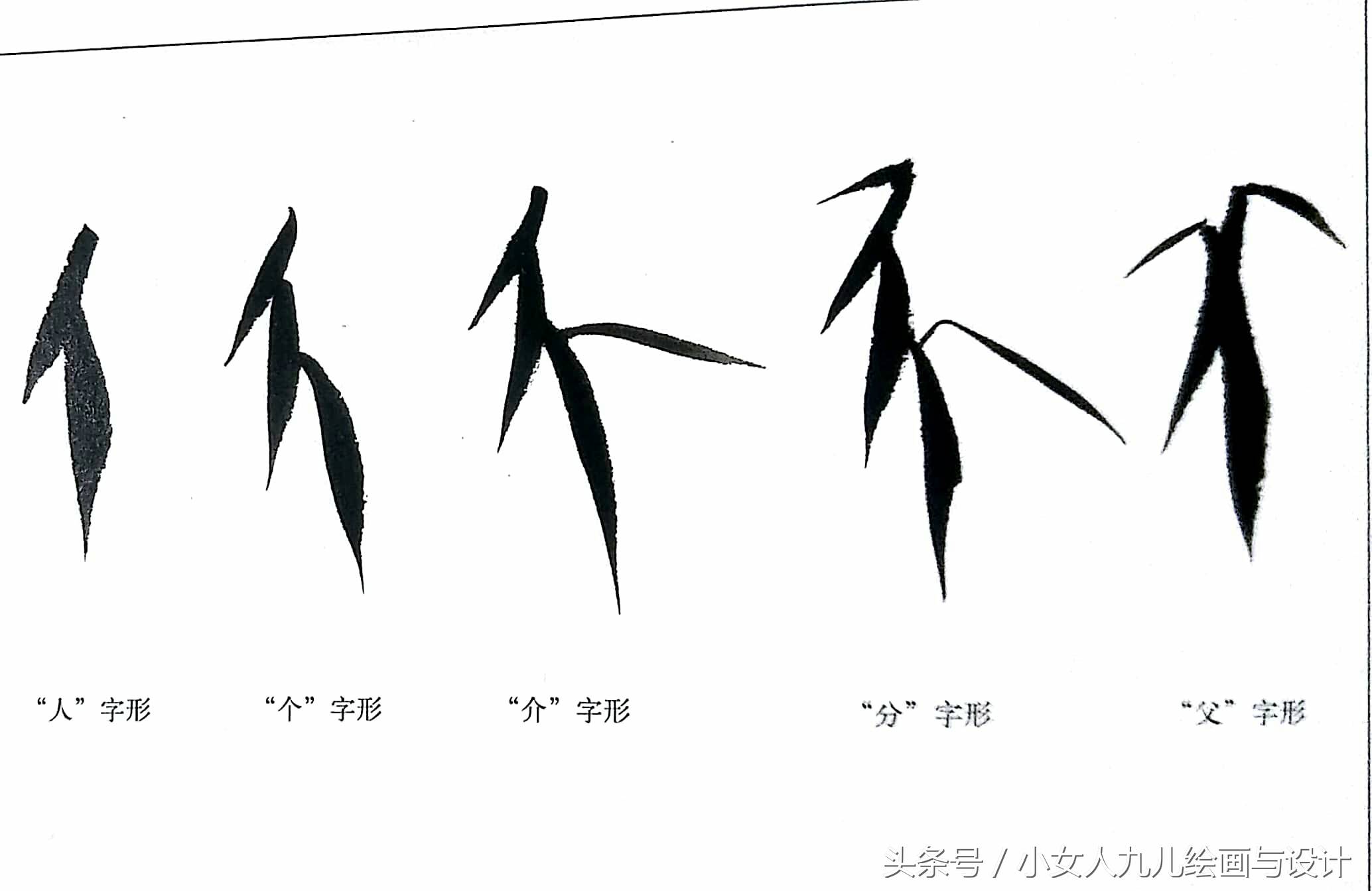 小写意竹子的基本画法 一学就会