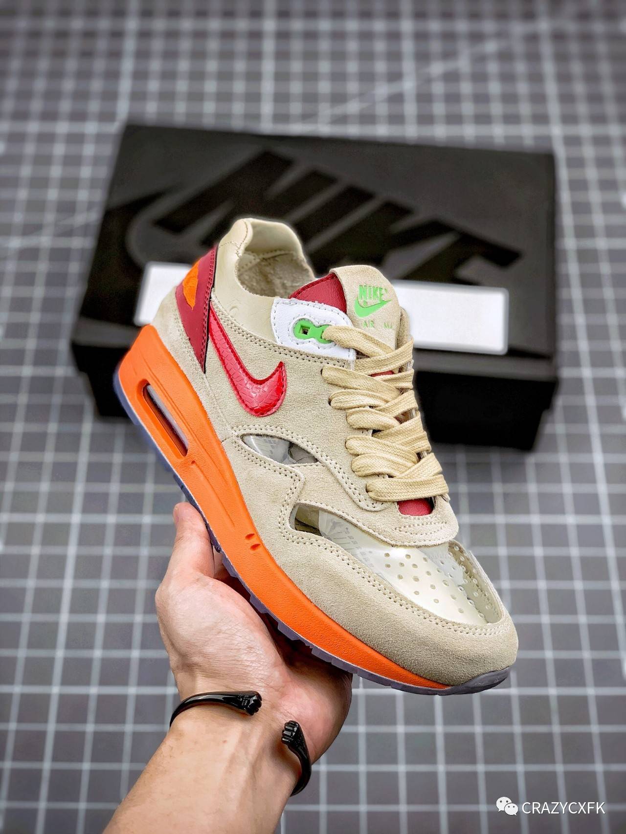 耐克凝结联名死亡之吻 clot x nike air max 1 kiss of death 运动鞋