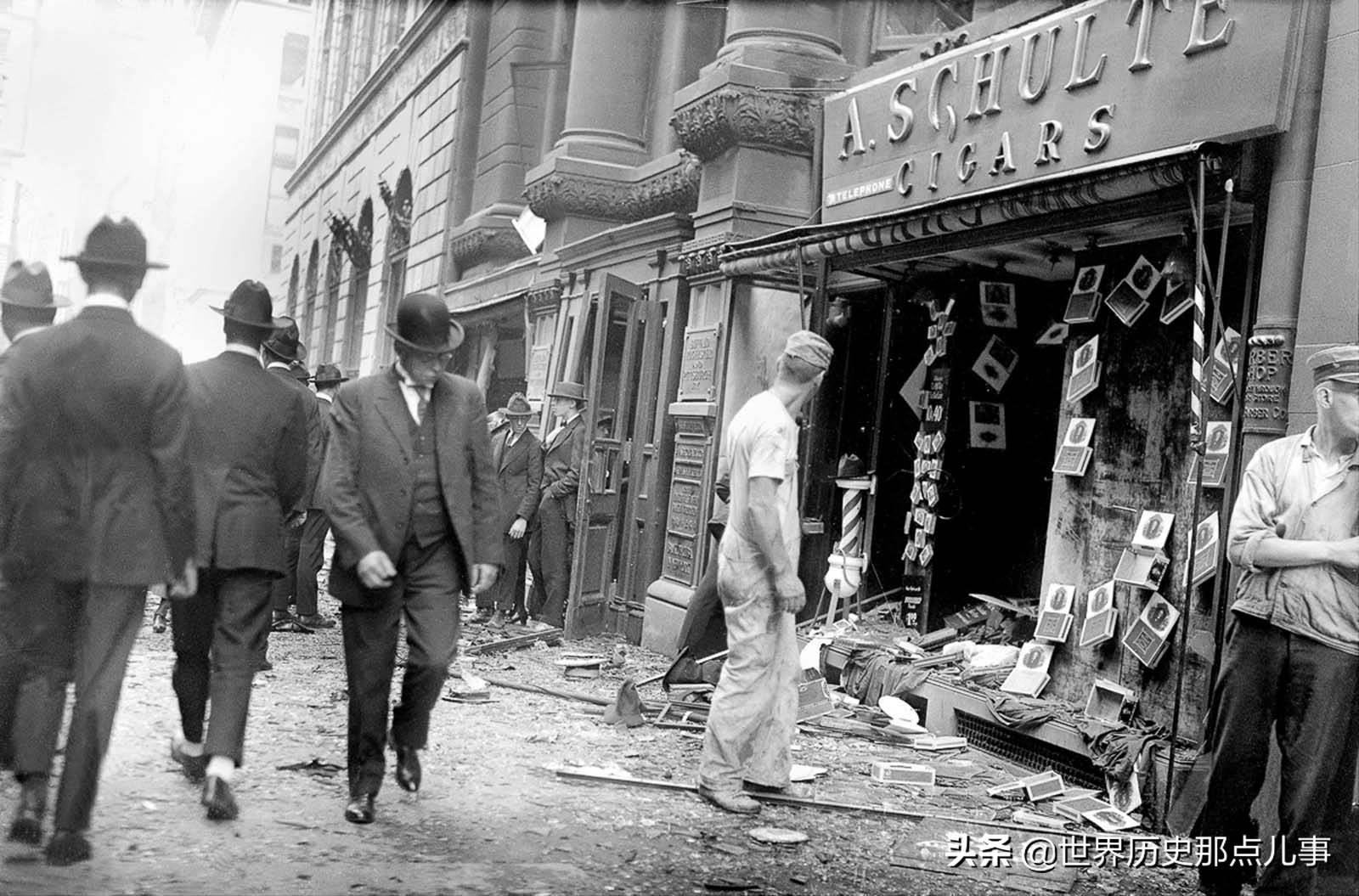 10张真实老照片:带你穿越到1920年,见证当时美国最致命恐怖袭击