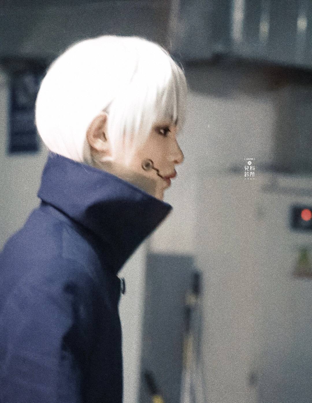 黄明昊白发cosplay动漫人物
