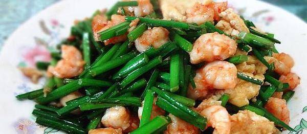 韭菜炒虾仁