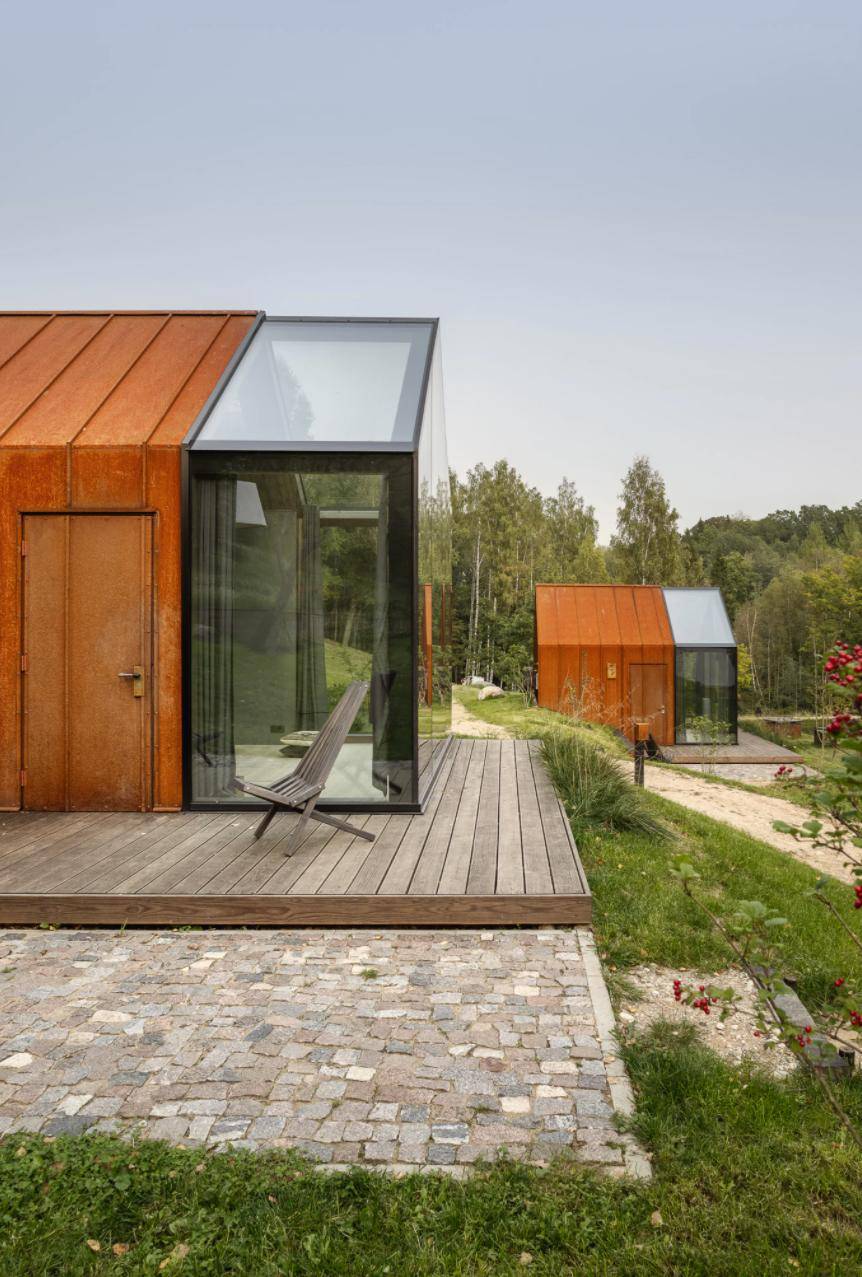 原创拉脱维亚国家公园里边的 钢结构玻璃屋"自然水疗中心"