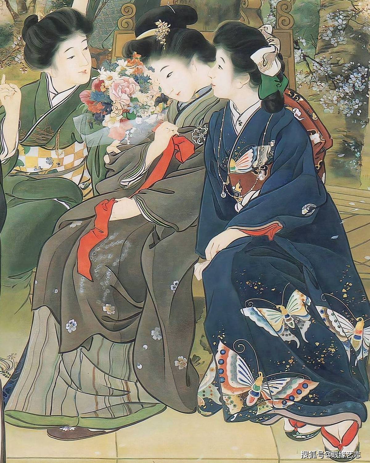 原创日本传统绘画精赏:梅唇,秋园,新娘,伊香