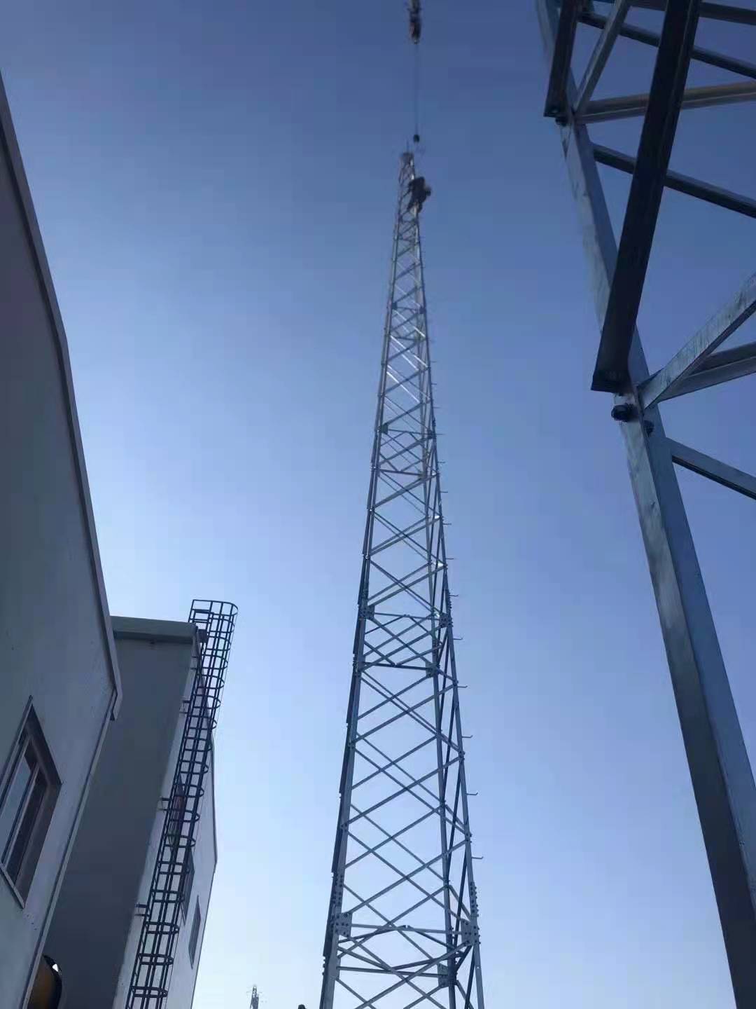 实地安装避雷塔