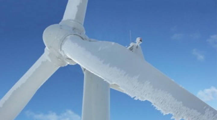 叶片每年由于结冰会遭受5%-30%的发电量损失,而中国是世界上风力发电