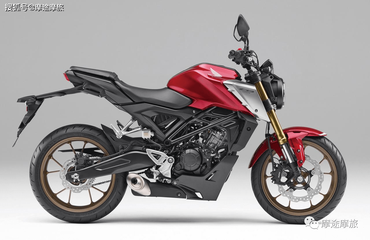 复古运动摩托车2021款日系本田cb125r细节