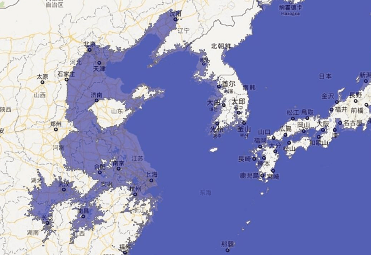 海平面上升并未停止如果上升200米中国地图会发生什么变化