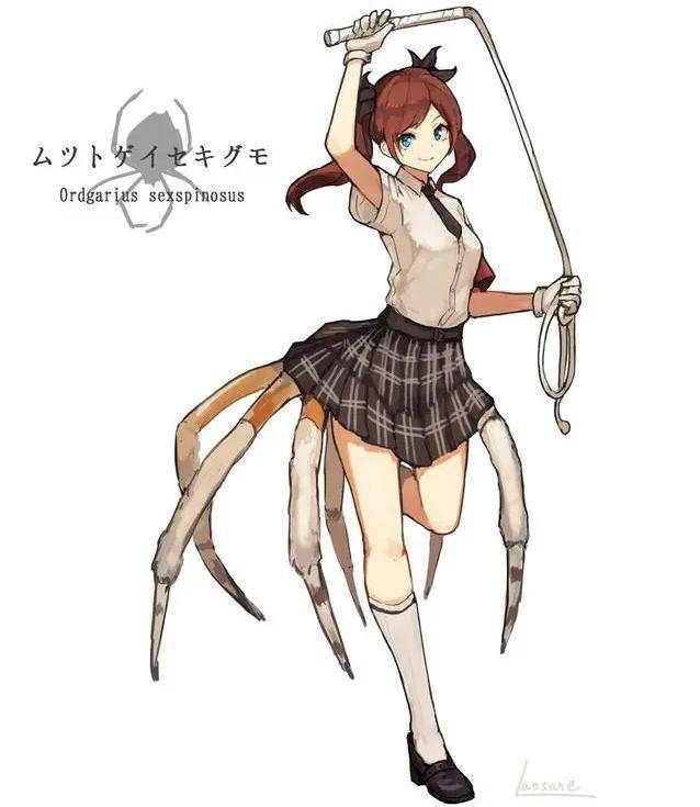 绘画大佬笔下的有趣的拟人图,腿控:爱了_蜘蛛
