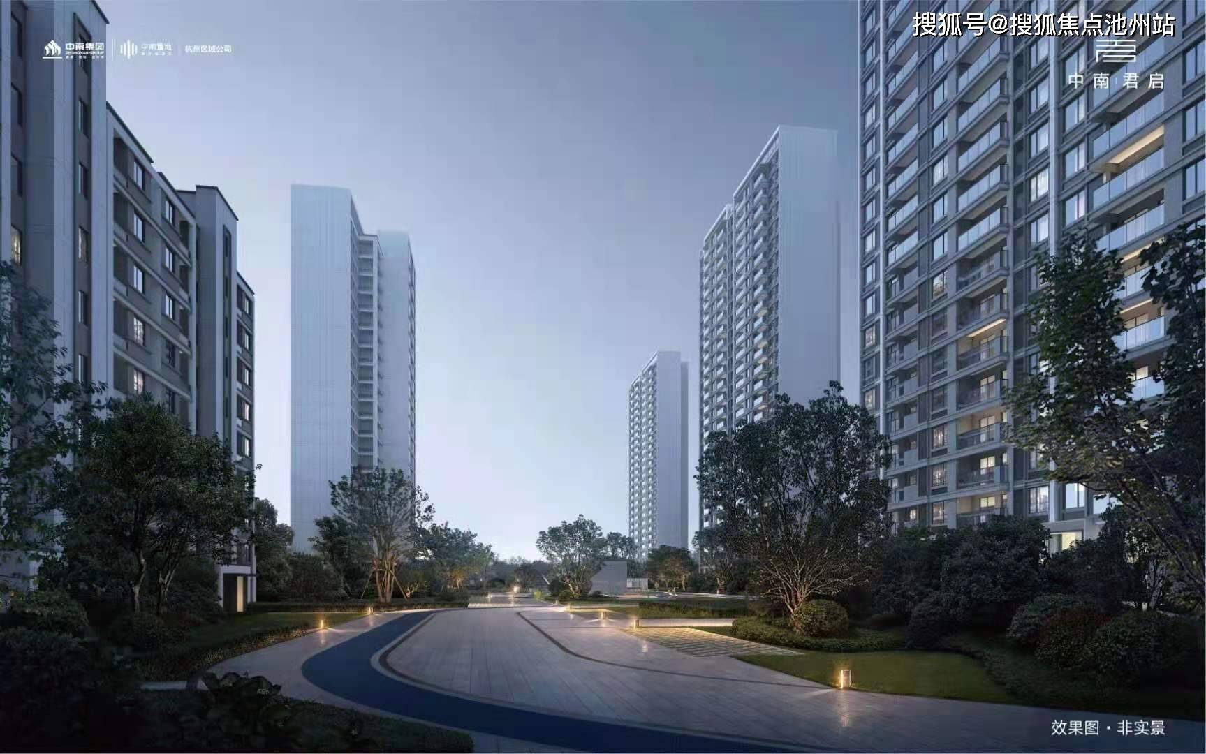 主入口:精装大堂进社区,仪式感强中南·君启,打造南浔罕见的精装入户