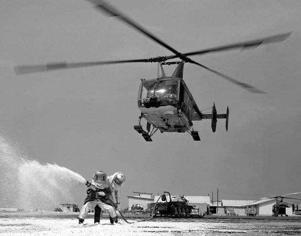 源自二战德国技术,扎两小辫子的美国hh-43直升机