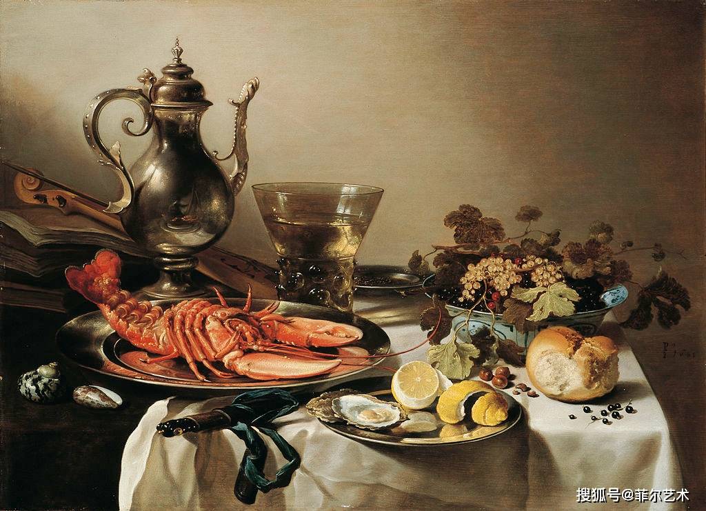 荷兰画家pieter claesz-写实静物油画作品欣赏