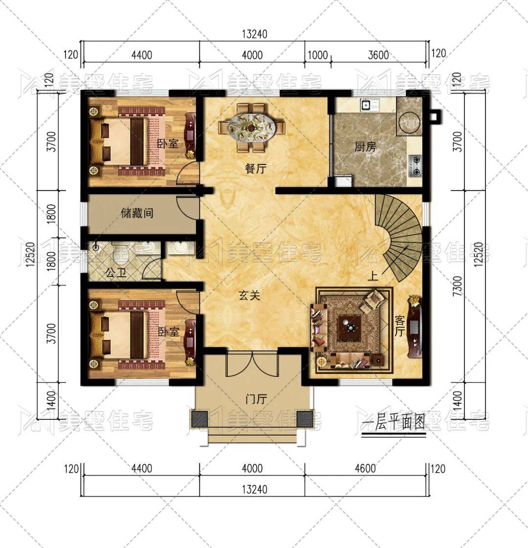 原创60万建起的豪华欧式别墅挑空客厅旋转楼梯浪漫大方更有娱乐室书房