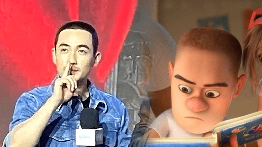 明星生图盘点朱一龙撞脸光头强关晓彤像遛弯大爷