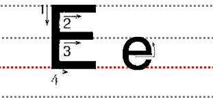 5,ee大写的d一般没有问题,易错的是小写的d笔顺,应先写左边的圈,再写