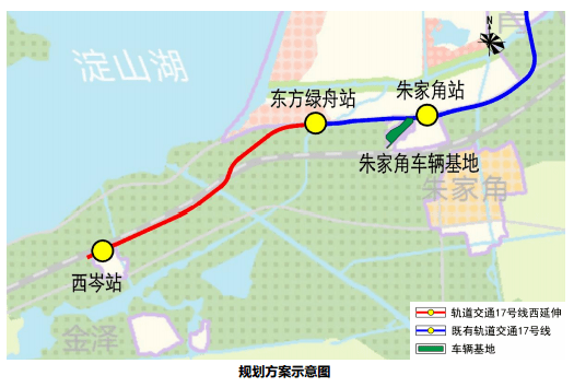 上海市域17号线西延伸 里程:15公里,估算投资:29亿元 路线:自上海