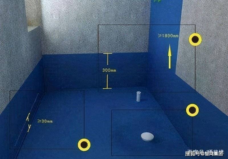 智鸿集团丨卫生间防水怎么做?防水刷几遍?刷多高?