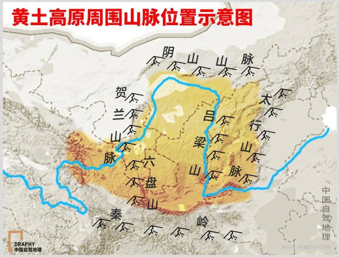 ▼制图@《中国自驾地理》黄土高原周围山脉位置示意图之后就是等待