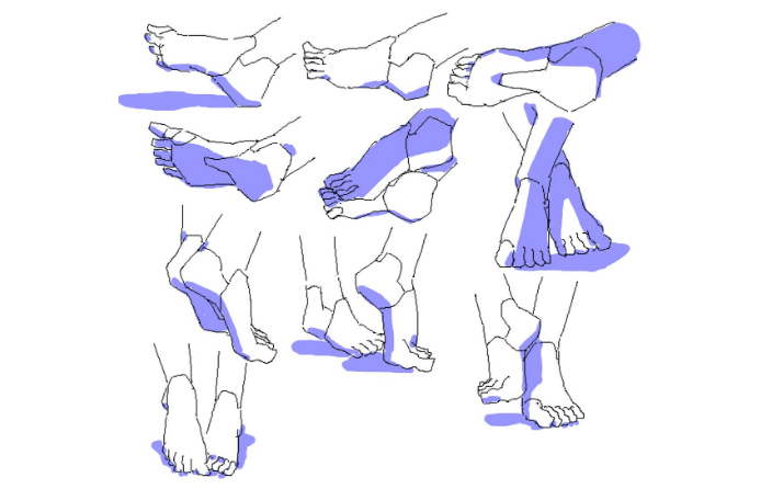 原创正面脚部怎么画?教你漫画各角度脚部姿势画法!