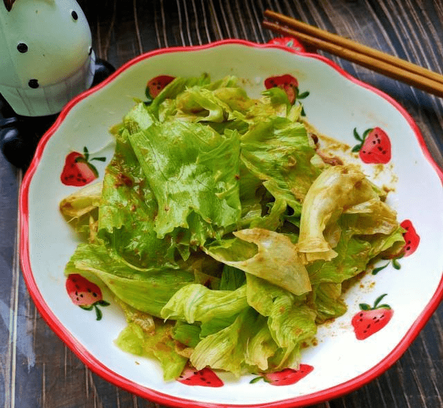 芝麻酱拌生菜,爽口美味,解腻开胃