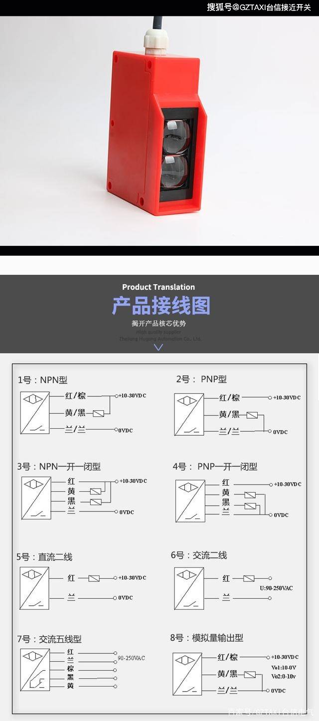 方形光电开关远距离感应漫反射红外洗车机工程车检测距离闸道感应