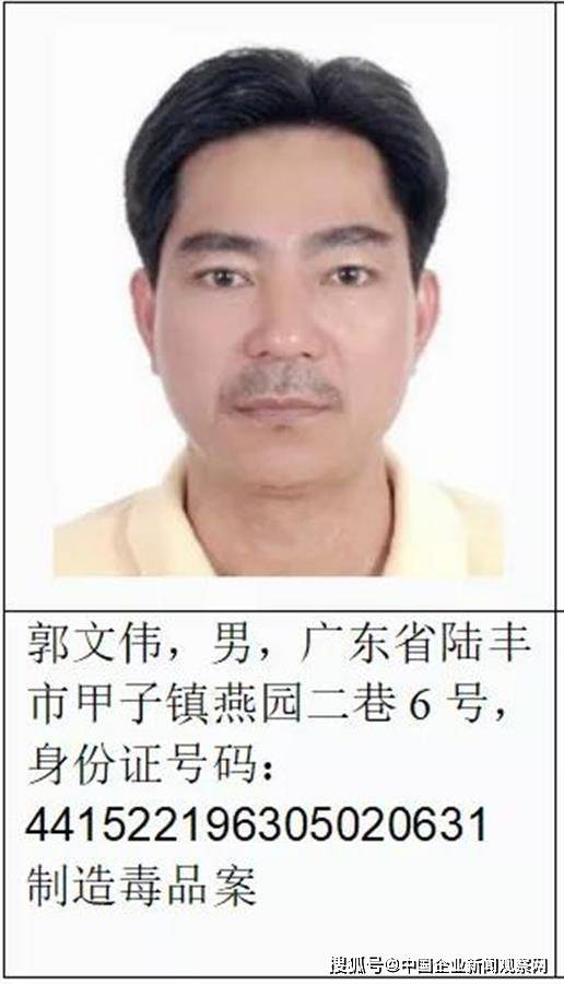 每人悬赏100万广东陆丰这5名涉毒逃犯是何来头