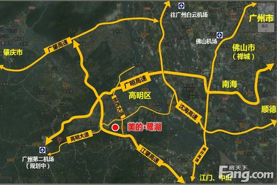 该机场将落户高明,建设与完善"四线三站"高速客运铁路,新增3条高铁开