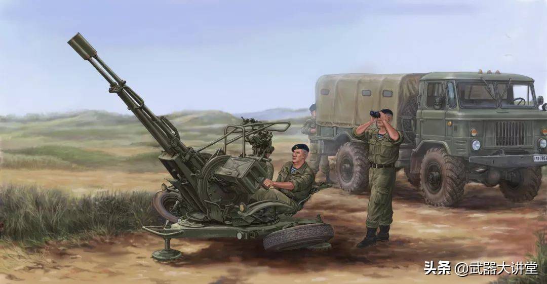 原创苏联双管高炮,用在平射对付地面人员,效率比机枪还高