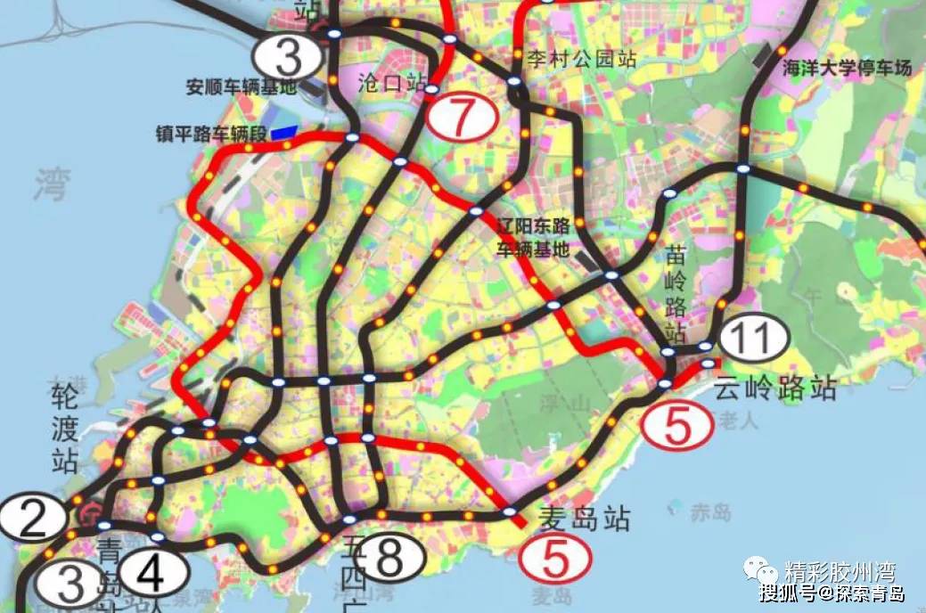 线路图公布!青岛地铁三期正式获批,7条线路走向正式亮相!