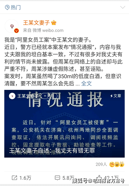 阿里王某文无罪背后,是两个女人间的战争!_妻子