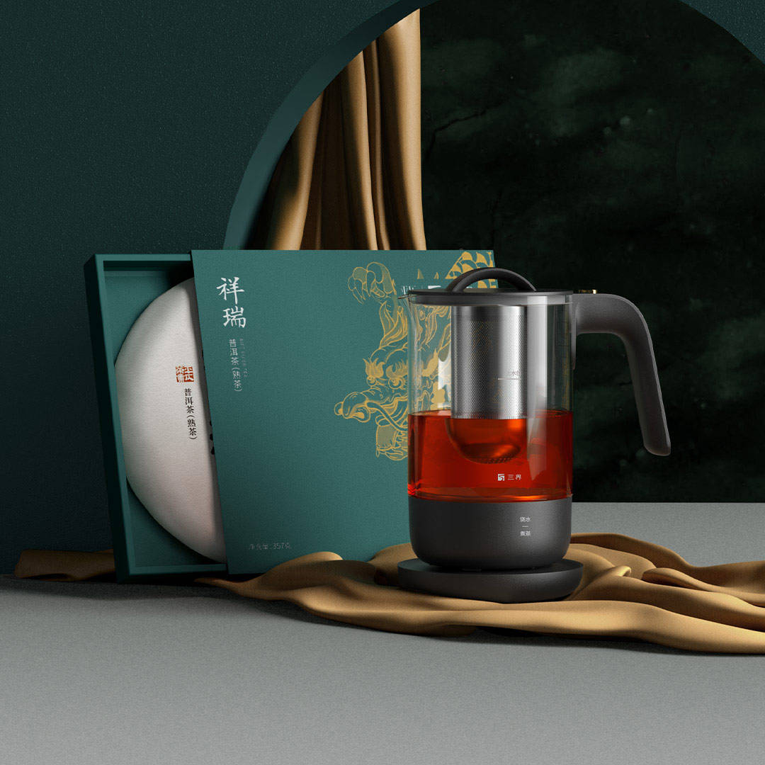 真香!买茶具还送茶,三界迷你煮茶器套装送礼自用都太有面了