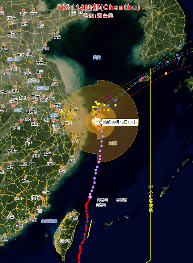 结界发威!台风"灿都"或放弃登陆上海,直扑济州岛