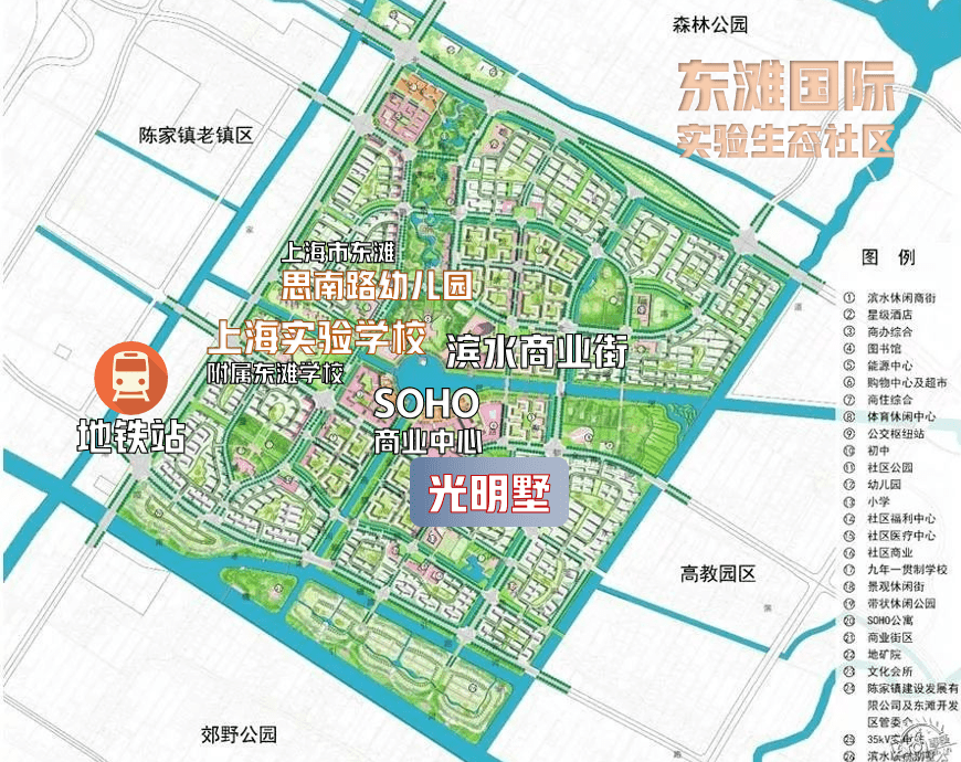 土地利用总体规划(2017—2035)》规划原文,而陈家镇规划的10个片区中