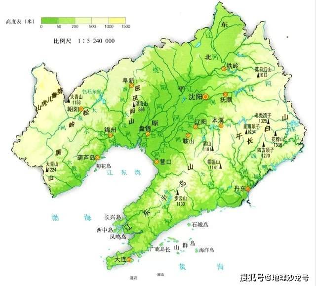 辽宁省的地形分东中西三大分布区有六山一水三分田之说