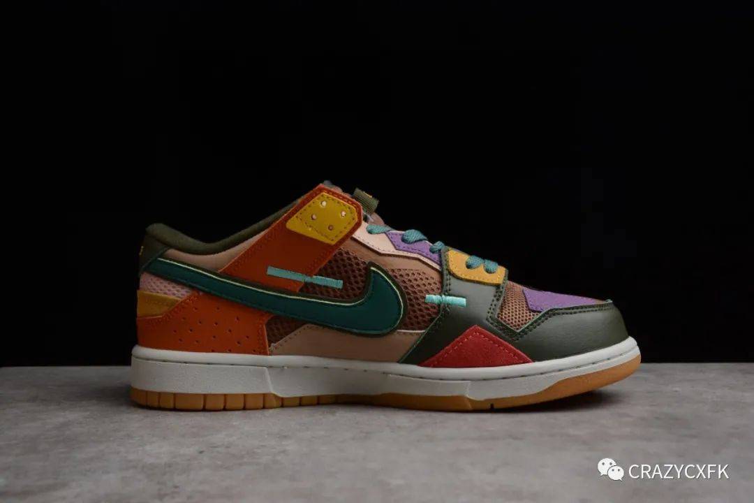 耐克彩色拼接缝合 nike dunk scrap archeo brown 低帮运动滑板鞋