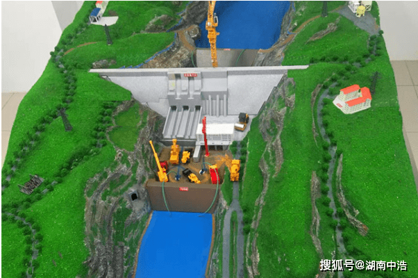 拱坝枢纽工程施工模型重力坝枢纽工程施工模型