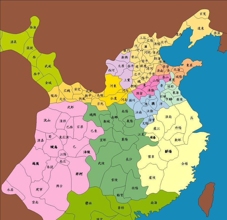东汉末年,天下十三州,分别是:幽州,冀州,并州,兖州,司州,豫州,徐州
