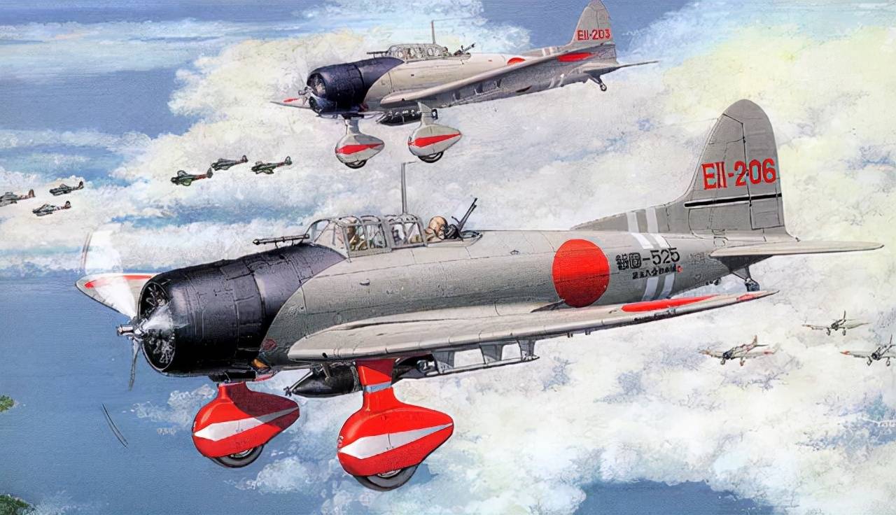 原创命中率达到82击沉战舰16艘日本爱知d3a俯冲轰炸机有点不简单