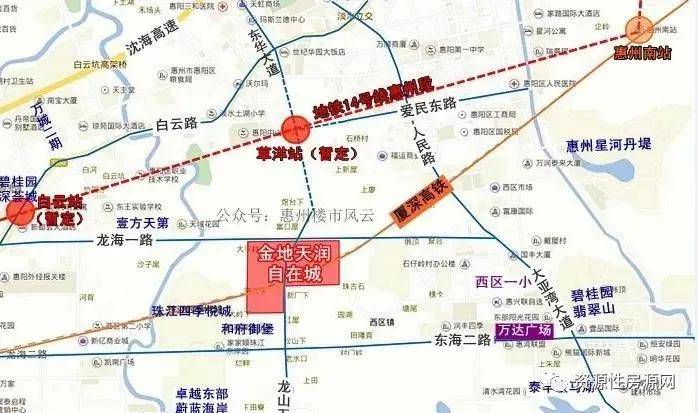 惠阳大亚湾共规划有4条纵向连接主干道,外环路-龙山一路和内环路-龙山