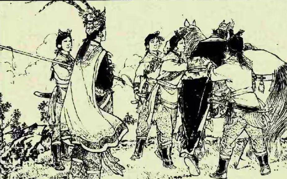 杨家将最美两女将,杜金娥刀斩色鬼韩虎,穆桂英木打